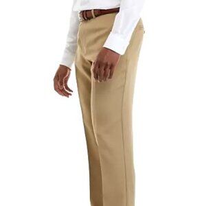 Savane Men's Straight Leg Khaki Dress Pants 44 x 30
